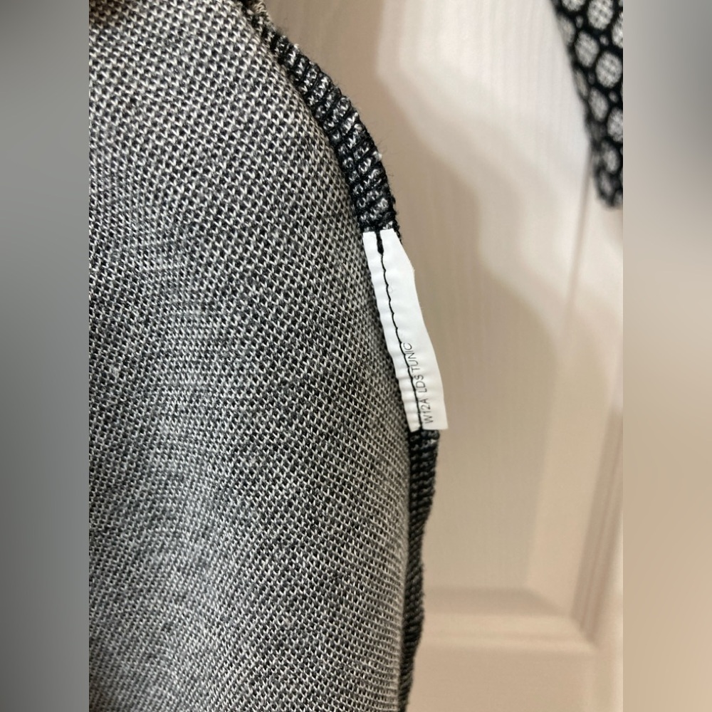 Joseph Ribkoff Women’s Black Gray Funnel Neck A-line Sweater Dress Size 8 Preppy - Picture 6 of 8